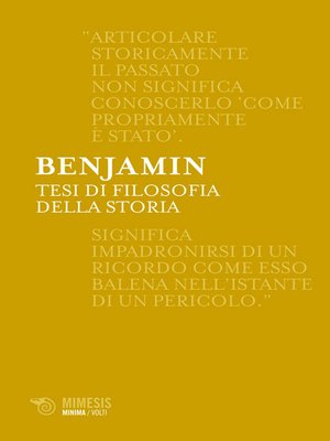 cover image of Tesi di filosofia della storia